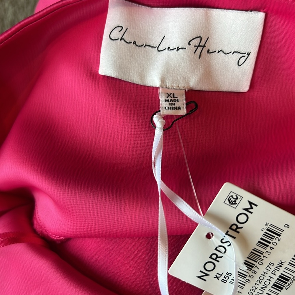 NWT! Nordstrom Vibrant Pink Midi Dress - Picture 7 of 9
